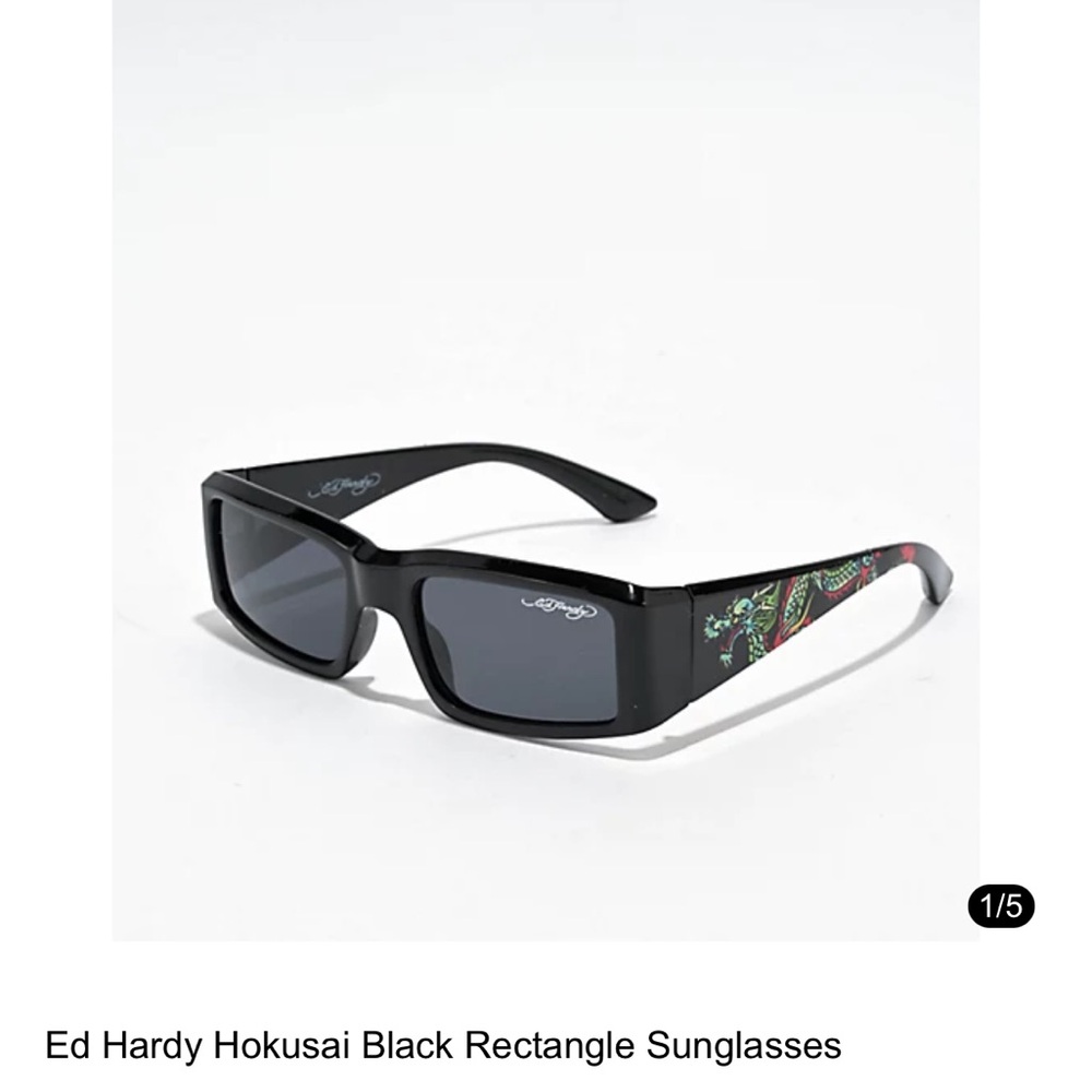 Ed Hardy Black Hokusai Sunglasses